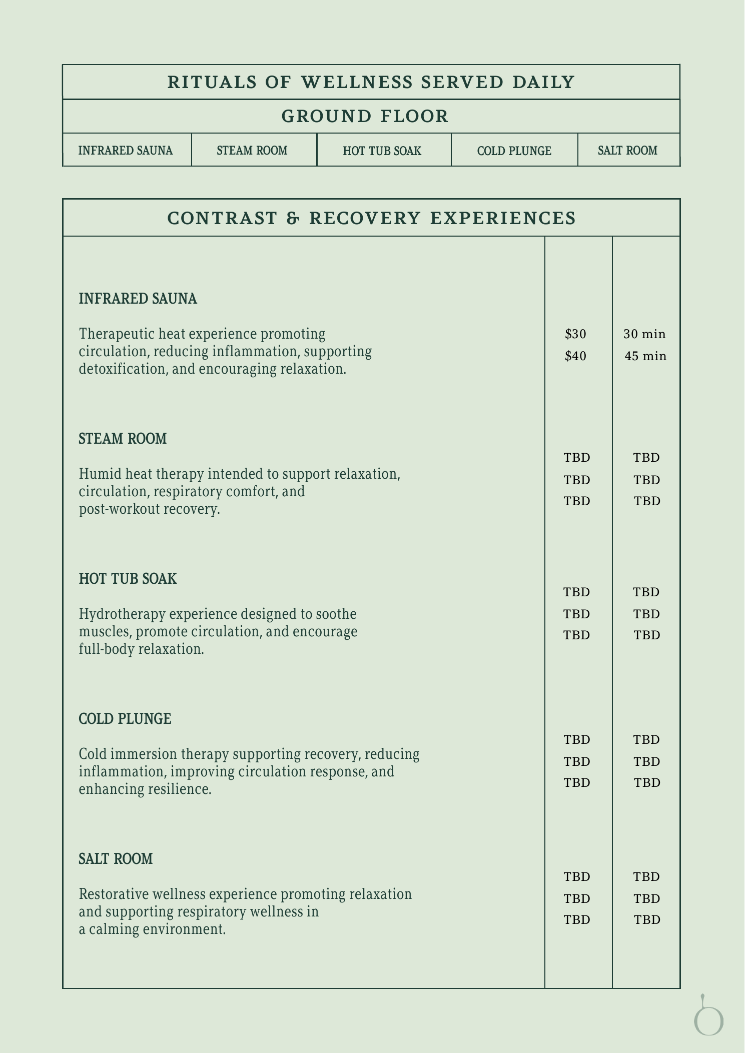 Menu / ground + first floor. artwork